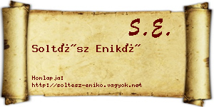 Soltész Enikő névjegykártya